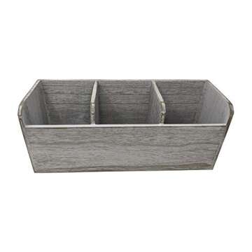 Gianna's Home Rustic Farmhouse Wood Countertop Caddy Utensil Organizer