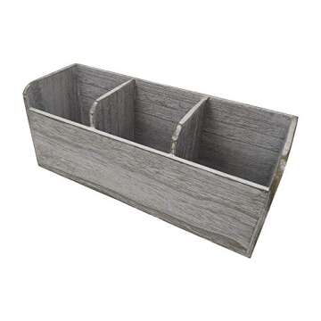 Gianna's Rustic Farmhouse 3 Compartment Utensil Organizer