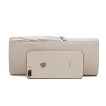 Stylish CHARMING TAILOR Crystal Satin Evening Handbag