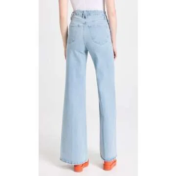 Good American Women's Good Waist Palazzo Jeans, Blue452, 8