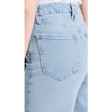 Good American Women's Good Waist Palazzo Jeans, Blue452, 8