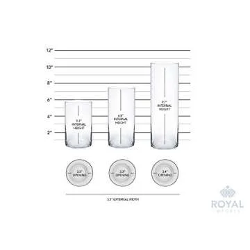 Royal Imports Glass Cylinder Flower Centerpiece Vases Set of 3 - Hurricane Candle Holder Pillar, Floating, Tealights - Use for Floral, Wedding, Home Decor, Holiday Includes 3 Floating Candles