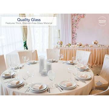 Royal Imports Glass Cylinder Flower Centerpiece Vases Set of 3 - Hurricane Candle Holder Pillar, Floating, Tealights - Use for Floral, Wedding, Home Decor, Holiday Includes 3 Floating Candles