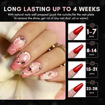 Makartt Coffin Nail Tips - 500pcs Clear Nail Extensions