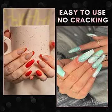 Makartt Coffin Nail Tips - 500pcs Clear Nail Extensions