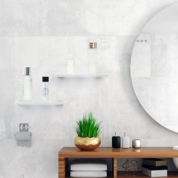 Maulehua 12 Inch Clear Acrylic Floating Shelves Set of 2