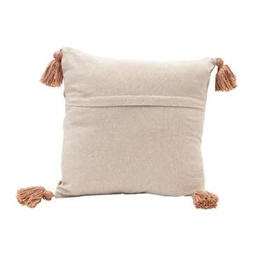 Bloomingville Blush Cotton Tufted Dot Tassel Pillow