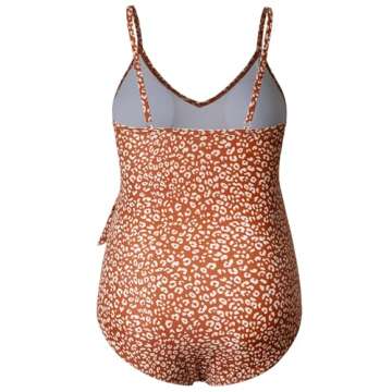 GINKANA Maternity Tie Front One Piece Bathing Suit
