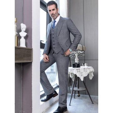 Elegant Mens Tweed Herringbone Suit for Every Event