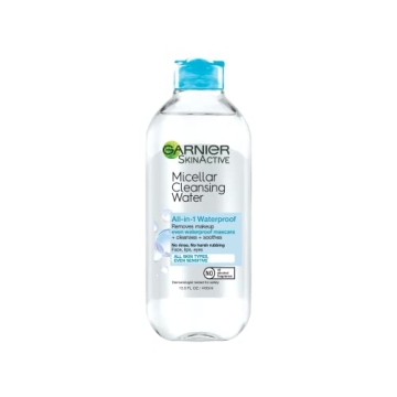 Garnier Micellar Water For Waterproof Makeup, Hydrating Facial Cleanser & Makeup Remover, Suitable f...