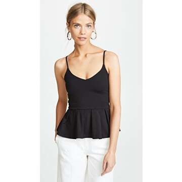 Susana Monaco Women's Casey Top, Black LG