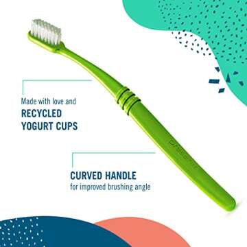 Preserve Eco Friendly Adult Toothbrushes, Made in The USA from Recycled Plastic, Lightweight Package, Ultra Soft Bristles, Colors Vary, 6 Pack