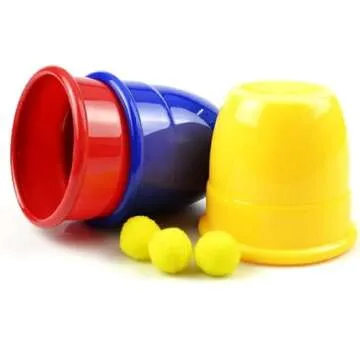 AIMOFAMAG Easy Cups and Balls Magic Trick Set for Beginners
