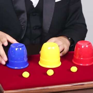 AIMOFAMAG Easy Cups and Balls Magic Trick Set for Beginners