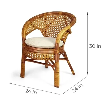 Pelangi Handmade Rattan Chair - Lightweight & Stylish