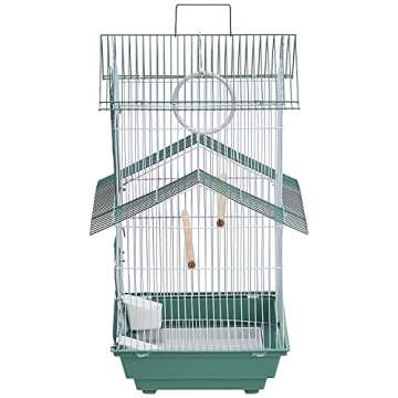 Prevue Hendryx SP1720-4 Shanghai Parakeet Cage, Green and White