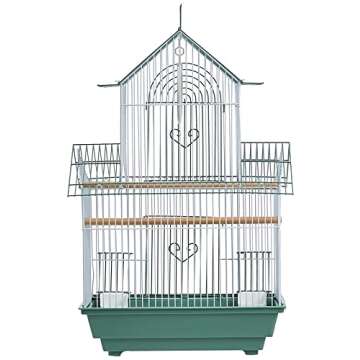 Prevue Hendryx SP1720-4 Shanghai Parakeet Cage, Green and White