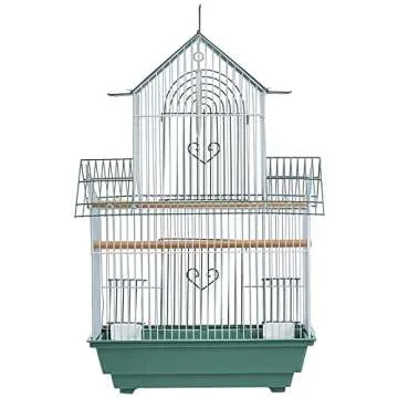Prevue Hendryx SP1720-4 Shanghai Parakeet Cage, Green and White