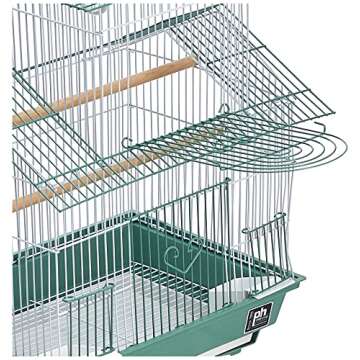 Prevue Hendryx SP1720-4 Shanghai Parakeet Cage, Green and White