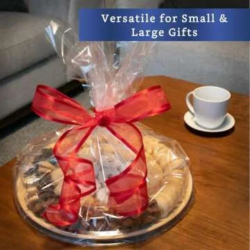 FIESTA WRAPS Clear Cellophane Wrap Roll (31.5 in x 110 ft) - Cellophane Roll - Clear Wrapping Paper to Wrap Gift Baskets - Gift Basket Wrapping Supplies - Papel Celofan