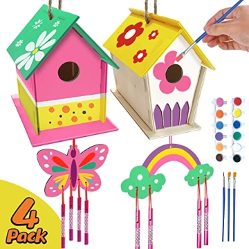 Birdhouse Wind Chime DIY Kit for Kids 3-12 Years