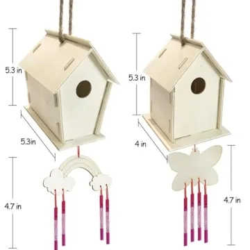 Birdhouse Wind Chime DIY Kit for Kids 3-12 Years