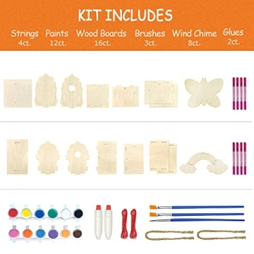 Birdhouse Wind Chime DIY Kit for Kids 3-12 Years