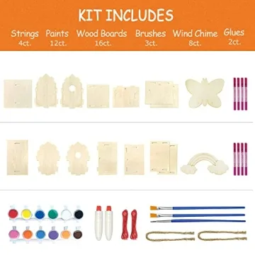 Birdhouse Wind Chime DIY Kit for Kids 3-12 Years
