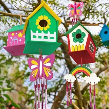 Birdhouse Wind Chime DIY Kit for Kids 3-12 Years