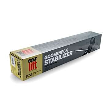 Camco Eaz-Lift Camper & RV Gooseneck Stabilizer Tripod Jack - Reduces Movement on 5th Wheel Trailers - Features Adjustable Height from 30” to 44” - 7,500lb Max Load Capacity (48850)