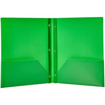 Amazon Basics Heavy Duty Plastic Folders - 6 Pack