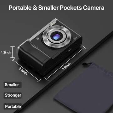 56MP 5K Digital Camera with 10X Zoom and Dual Cameras