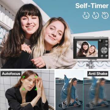 56MP 5K Digital Camera with 10X Zoom and Dual Cameras