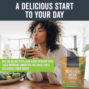 Viva Naturals Organic Psyllium Husk Powder - 24 oz Fiber Supplement
