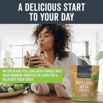 Viva Naturals Organic Psyllium Husk Powder - 24 oz Fiber Supplement