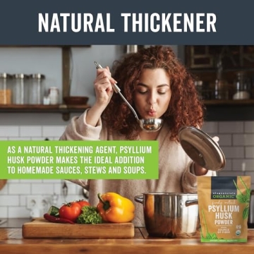 Viva Naturals Organic Psyllium Husk Powder - 24 oz Fiber Supplement