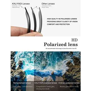 KALIYADI Polarized Sunglasses for Men and Women Semi-Rimless Frame Driving Sun glasses UV Blocking