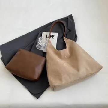 Vintage Suede Tote Bag for Women - Chic & Spacious