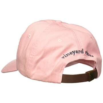 vineyard vines Men's Whale Logo Baseball Hat, Flamingo, One Size