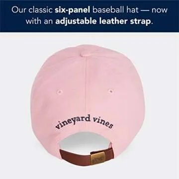 vineyard vines Men's Whale Logo Baseball Hat, Flamingo, One Size