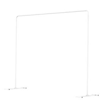 LANGXUN Heavy Duty White Metal Square Backdrop Stand Arch for Wedding Birthday Decoration, Graduatio...