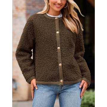 Stylish PRETTYGARDEN Faux Fur Shearling Coat - Women's Outerwear