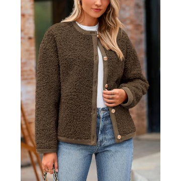 Stylish PRETTYGARDEN Faux Fur Shearling Coat - Women's Outerwear