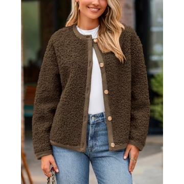 Stylish PRETTYGARDEN Faux Fur Shearling Coat - Women's Outerwear