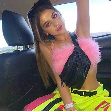 Women's Sexy Rave Festival Feather Crop Top for Parties