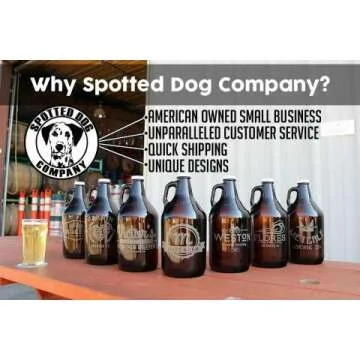 Personalized Amber Glass Beer Growler for Men