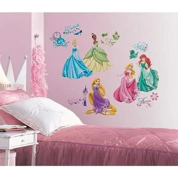 Disney Princess Wall Decals - Easy Peel and Stick Decor