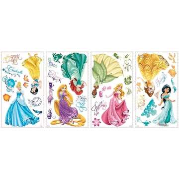 Disney Princess Wall Decals - Easy Peel and Stick Decor
