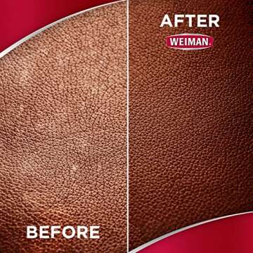 Weiman Leather Cleaner and Conditioner for Furniture - Cleans Conditions and Restores Leather Surfaces - UV Protectants Help Prevent Cracking or Fading of Leather Car Seats, Shoes, Purses