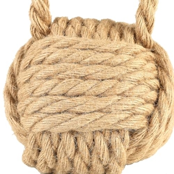 Creative Co-Op Nautical Rope Knot Decorative Cotton Door Stop, Natural